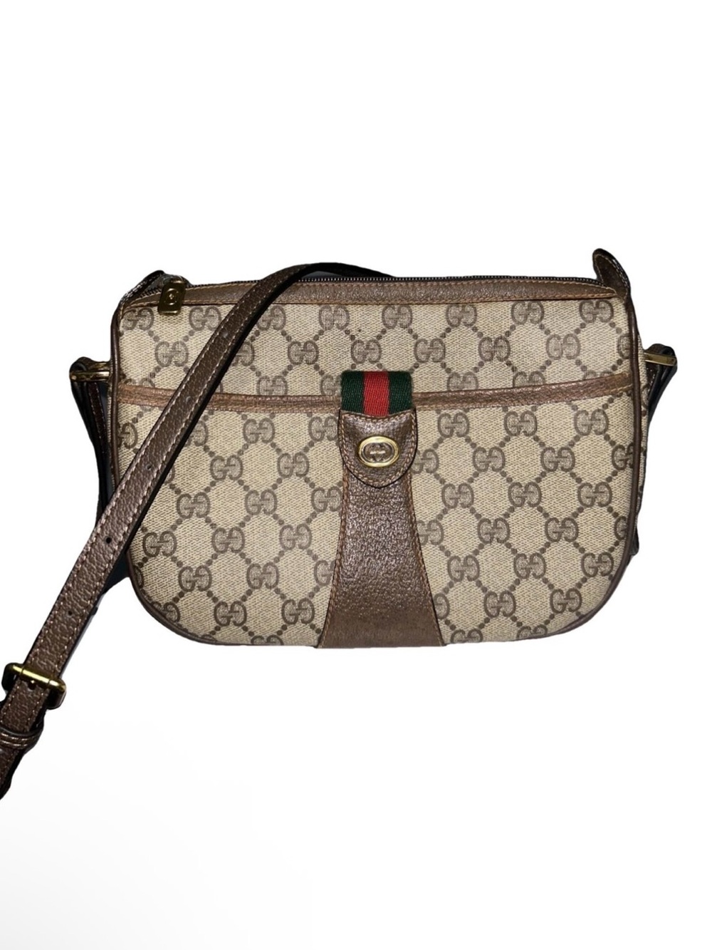 Gucci GG Canvas Web Sherry Line Shoulder Bag 89.02.032